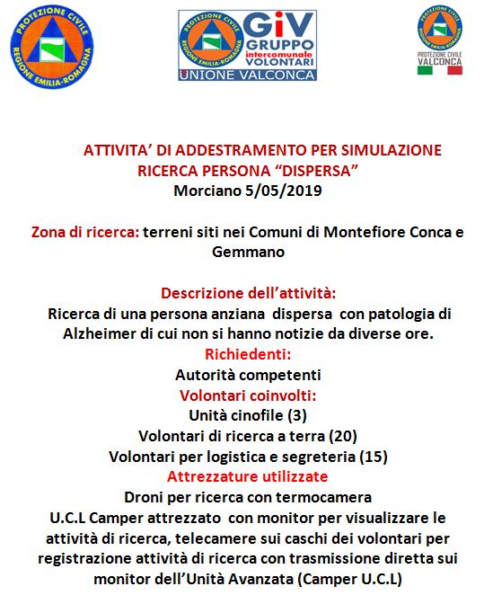 Esercitazione di protezione civile