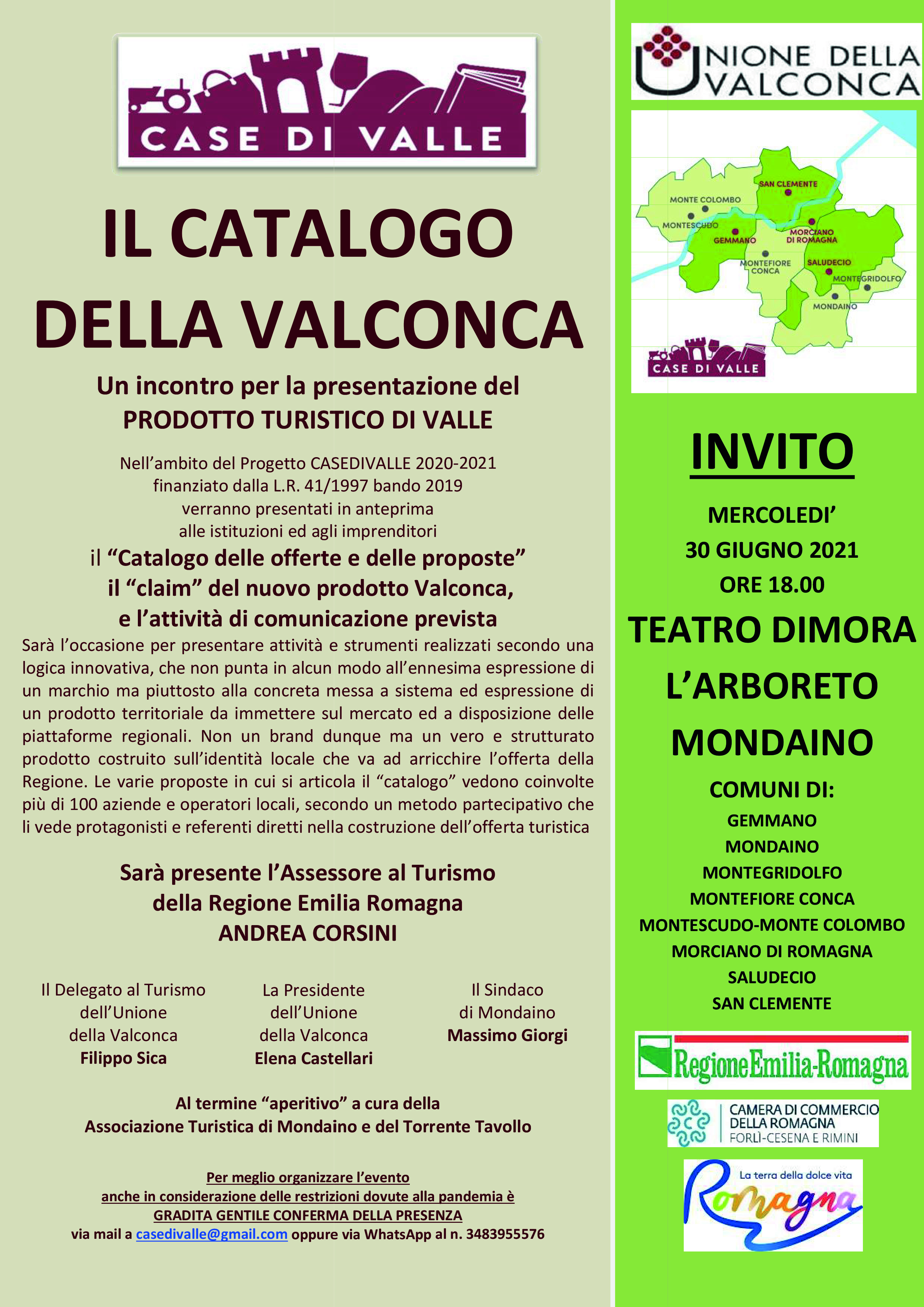Il Catalogo della Valconca - Mercoledì 30 giugno, ore 18, Teatro Dimora L'Arboreto a Mondaino